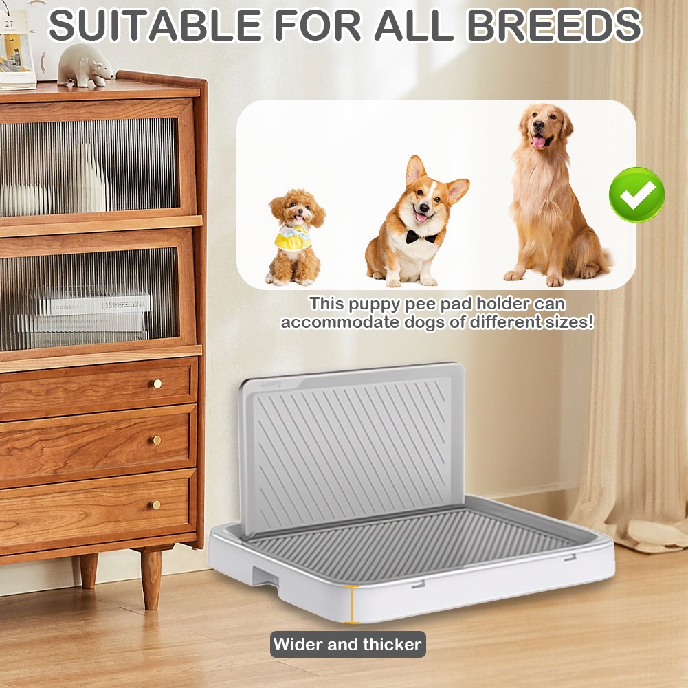 Large Pet Litter Tray Puppy Dog Potty Toilet Loo Pee Litter Tray With Pee Wall