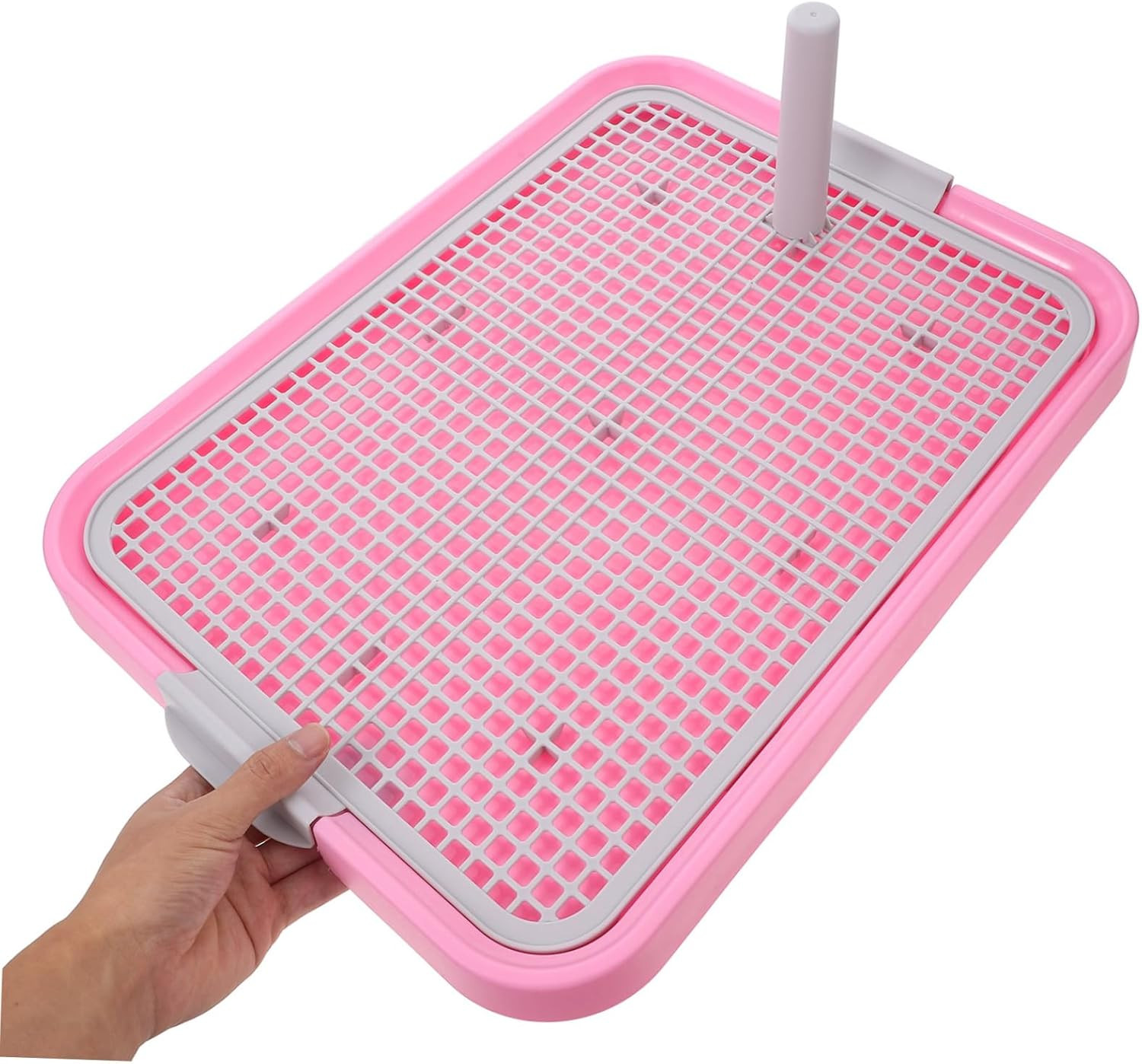 Indoor Dog Toilet Pet Potty Tray Anti-Slip Breathable Plastic Grid Design 18.89X