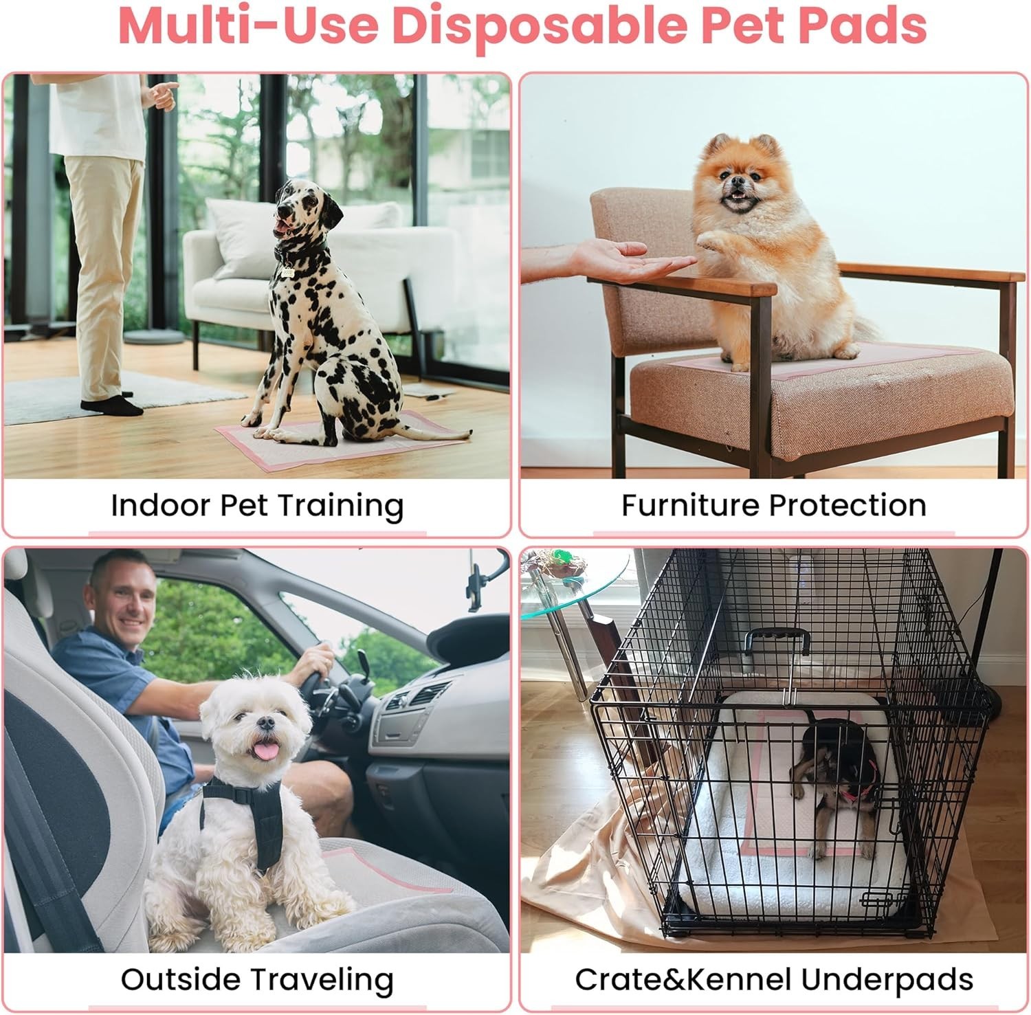 100-Count Ultra Absorbent Disposable Puppy Pee Pads 18″x13″ – Leak-Proof Safety