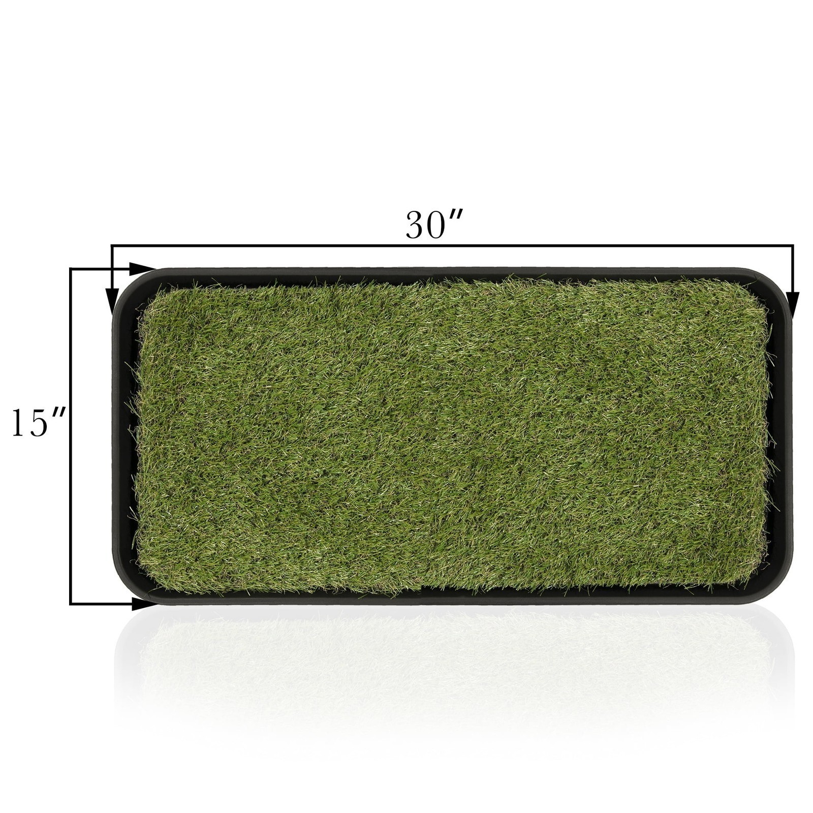 Pet Care Non-Slip Easy Clean Indoor/Outdoor Tray Heavy Duty W/Reusable Grass Pad