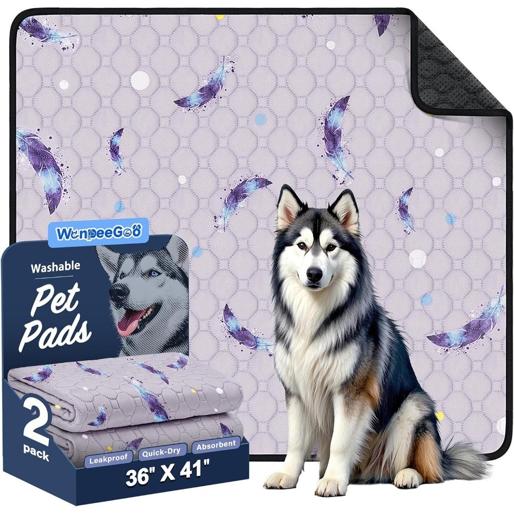 Reusable Washable Puppy Pads 2-Pack Super Absorbent Leakproof Training Pet Pads