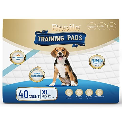 BESTLE Extra Large Dog Training Pads 28″x34″ 40 Count Super Absorbent Leak-Proof