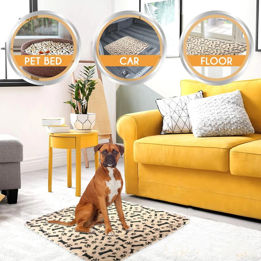 Pet Bed Mat Reusable Dog Urine Pad Puppy Pee Fast Absorbing Pad Rug Pet Dog Diap