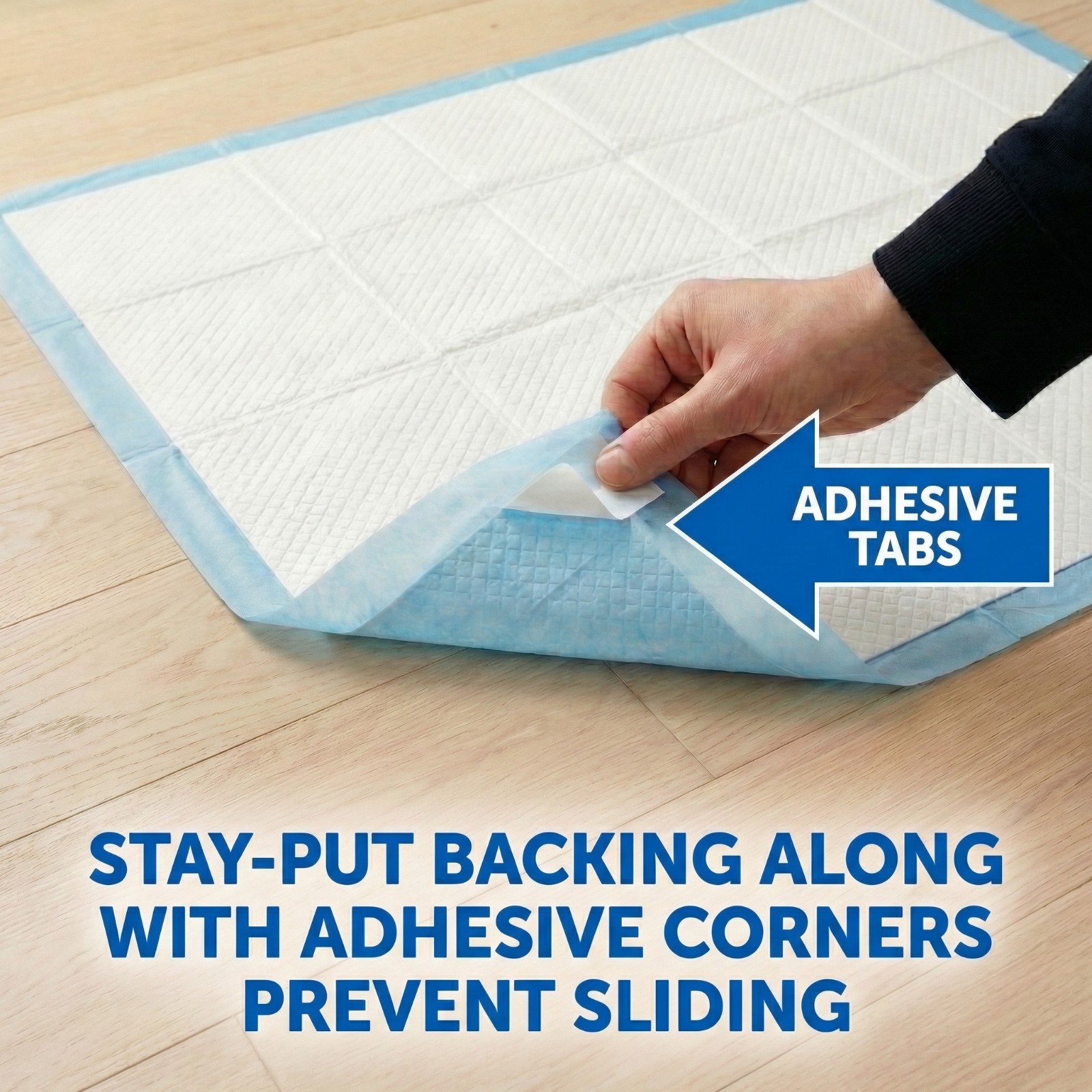 XXL Dog Pee Pads 37×54 50 Count Leak Proof Heavy Duty Adhesive Tabs Large Breed