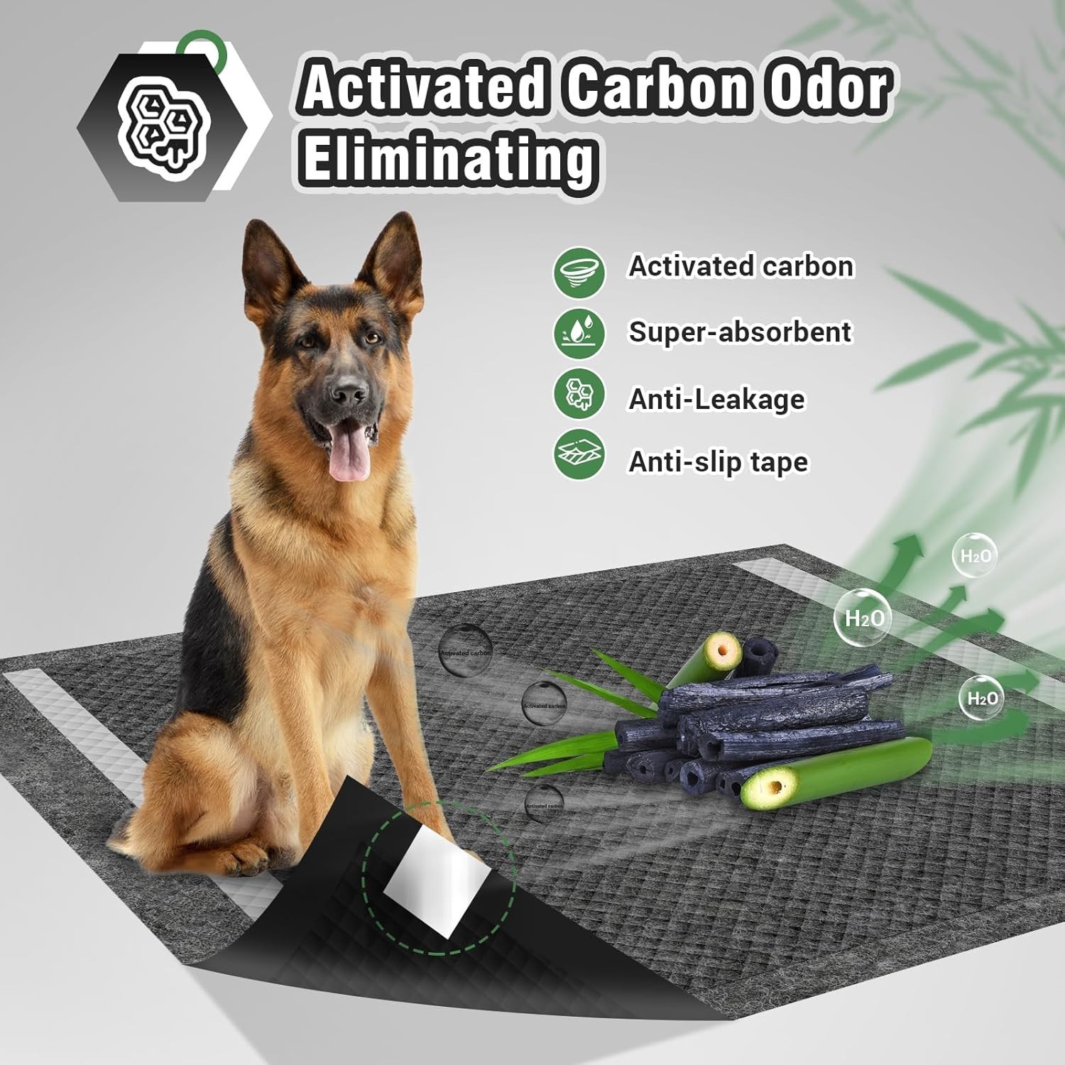 IMMCUTE Charcoal Puppy Pads XLarge 30×36, 30 count, With Adhesive Strip, NEW