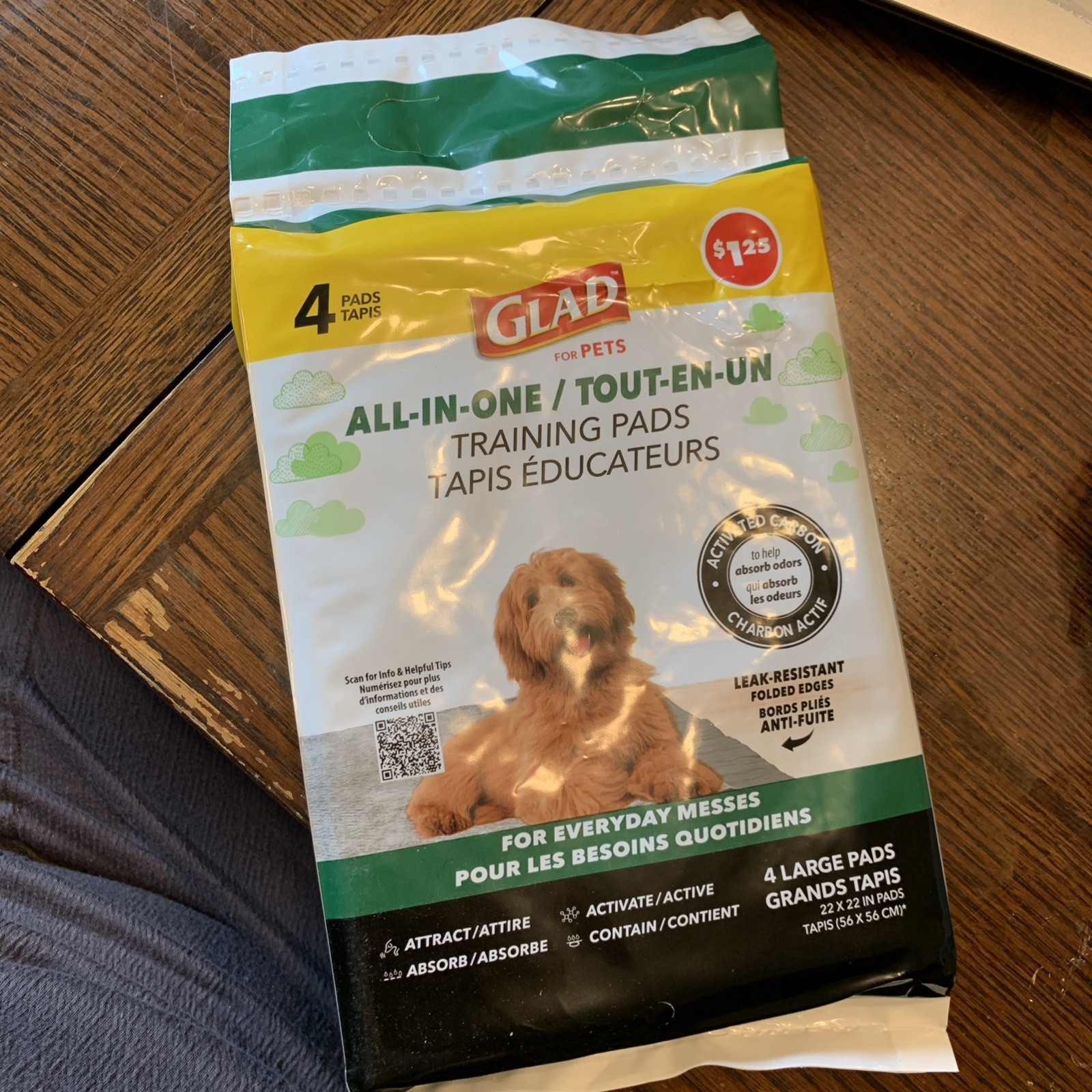 20 Glad for Pets Large Charcoal Dog Training Pads Absorbent Disposable Pee