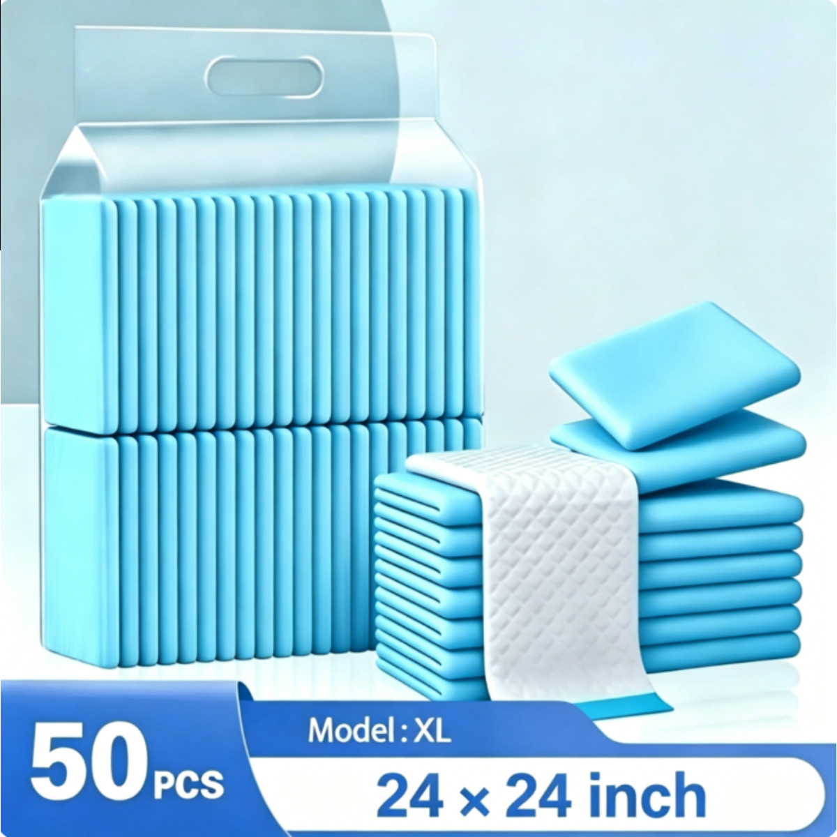 Absorbent Disposable Underpads, XXL Leak-Proof Pads for Adults, Seniors & Pets