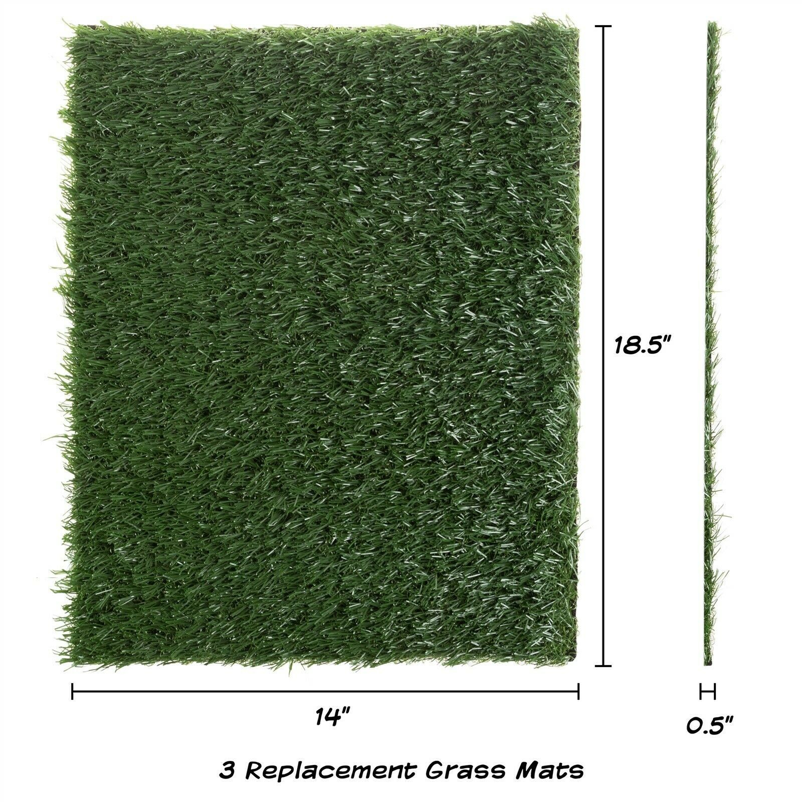 Puppy Potty Trainer Indoor Fake Grass Large Dog Training Pad 3 Replacement Pads