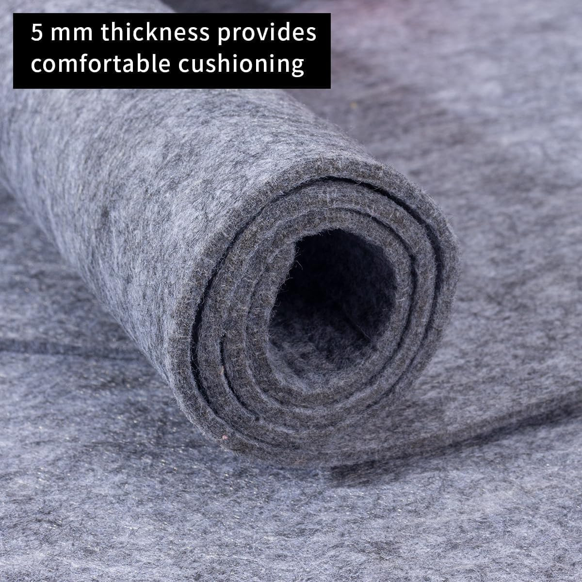 Extra Large Area Rug Liner, 8 X10 Foot Thick Felt Pad for All Floors, Keeps Rugs