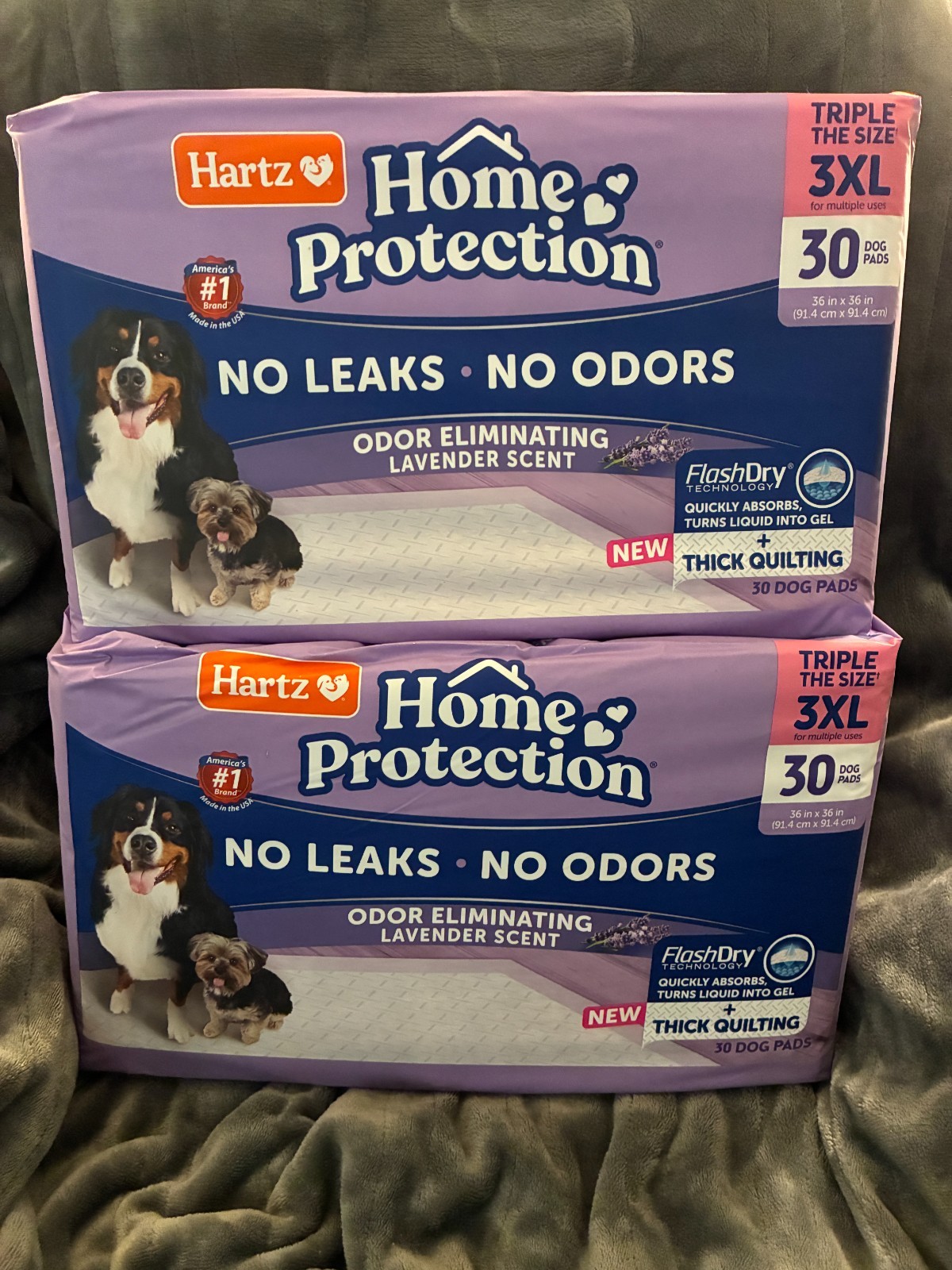 Hartz Home Protection Lavender Scent Dog Pads * 3XL * 60-36×36 Pads *