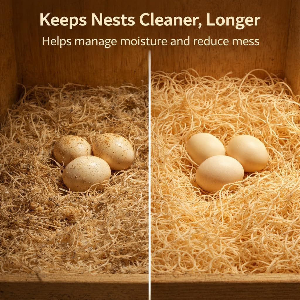 Nest Pads for Chicken Nesting Boxes – 13 X 13 Pads Made in USA from Sustainably