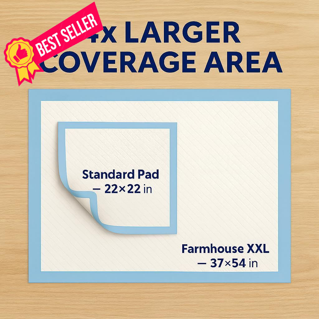 Pee Pads for Dogs Extra Large 37×54 XXL – 50 Count Leak Proof 37×54, Blue