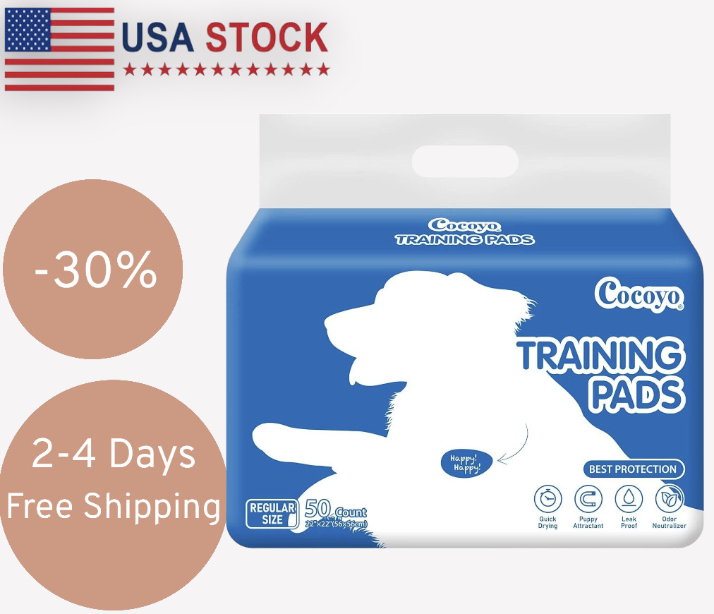 Dog Pee Pads Super Absorbent Puppy Pads 22×22 Dog Training Pads 50 Count
