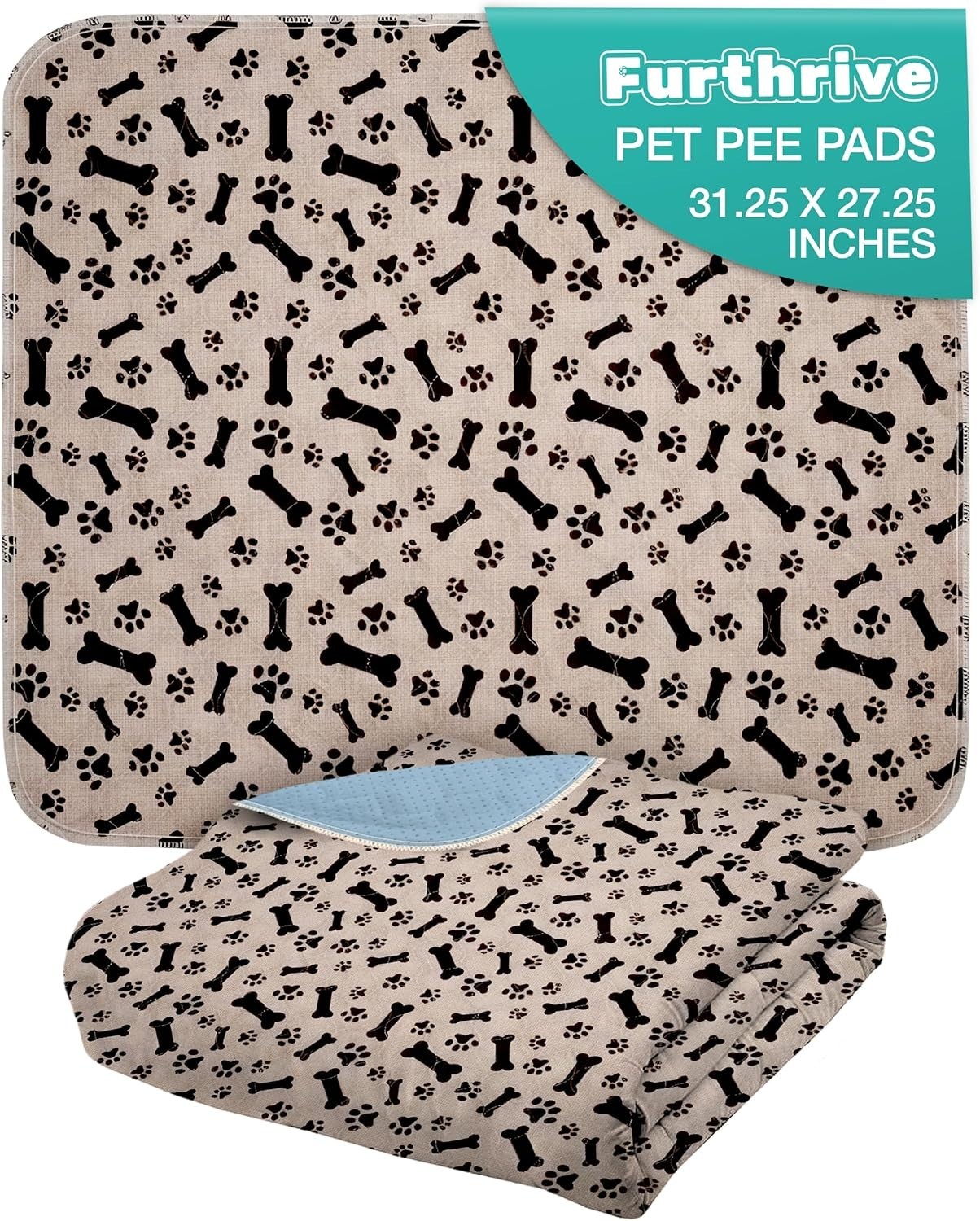 Furthrive Washable Pee Pads for Dogs with Pheromone Attraction, Reusable Puppy P