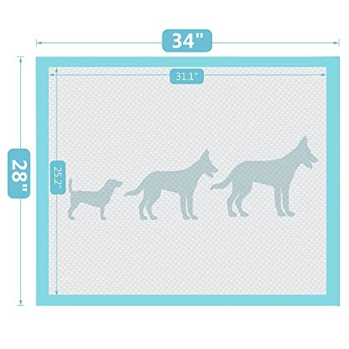 Extra Large Disposable Dog Pee Pads 28×34 Inch 40 Count Super Absorbent