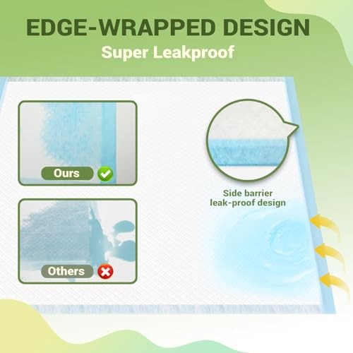 100 Count Puppy Pads 22″x23″ Dog Pee Training Pads Leak-Proof Absorbent Blue
