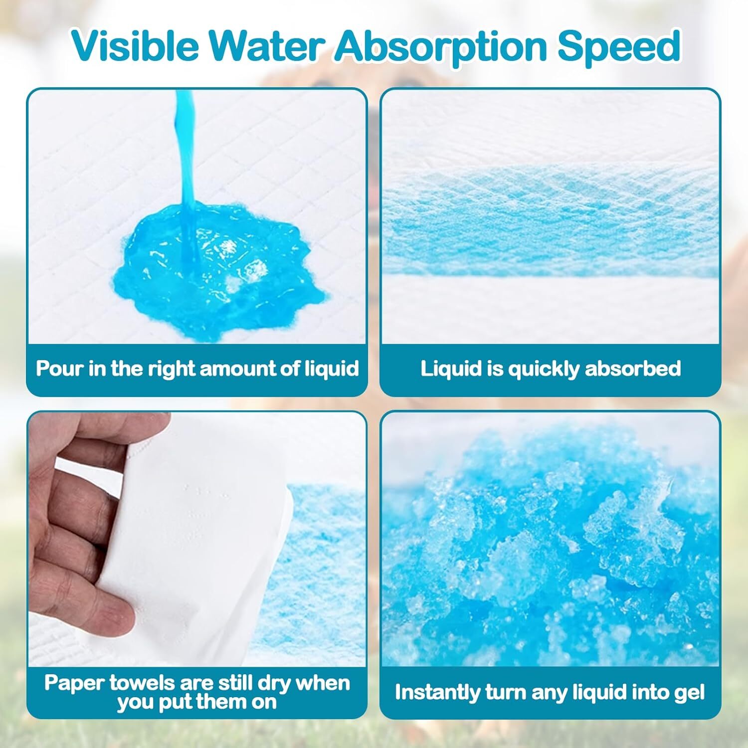 Dog & Puppy Pee Pad with Leak-Proof Standard Absorbency & Dry for Potty Training