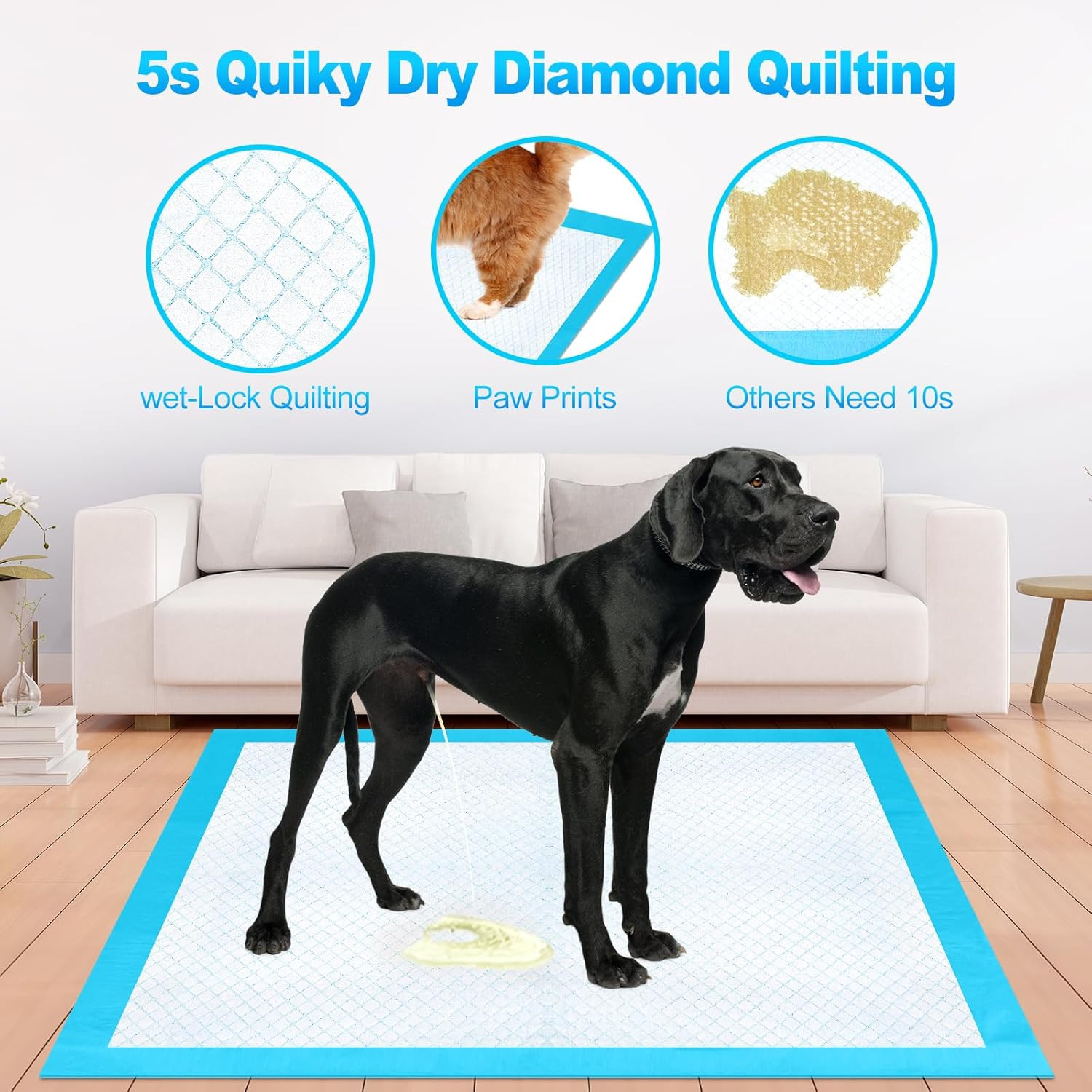 Paquete de 40 Almohadillas de Entrenamiento para Perros Extra Grandes y Secas