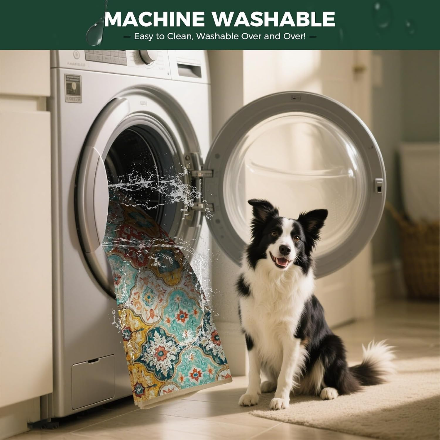 Washable Pee Pads for Dogs, Super Absorbent, 63″ Square, 1 Pack | Machine washab
