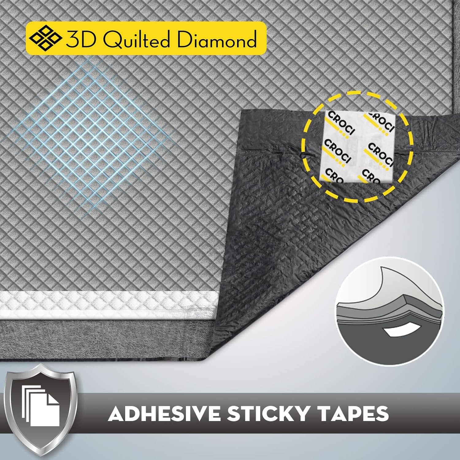 XXL Charcoal Dog Potty Pads – Super Absorbent, Odor Control, Leak-Proof, 40 Coun