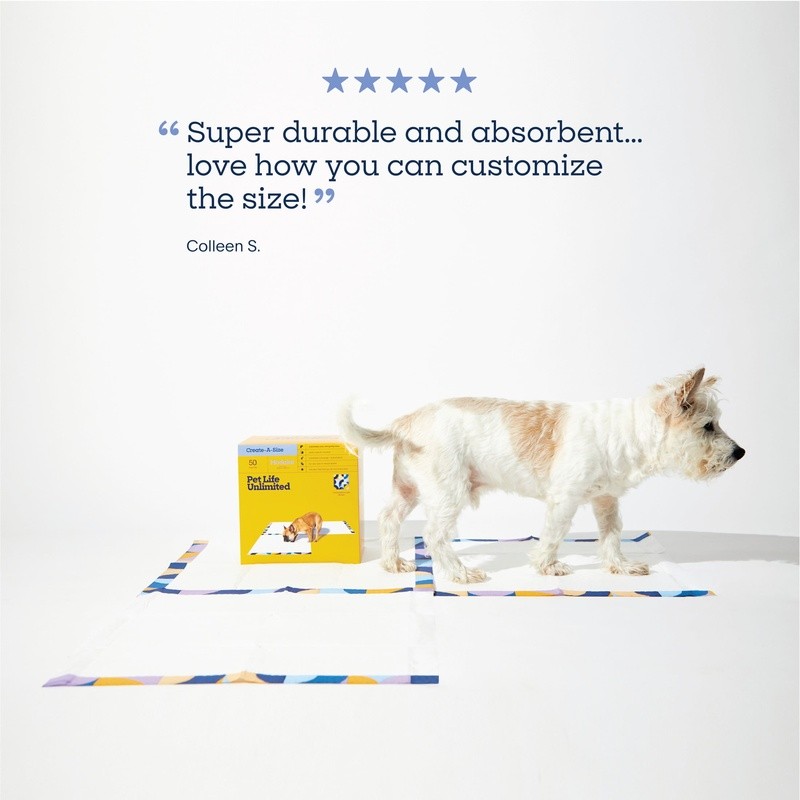 Create-A-Size Dog Pads Leakproof Absorbent Non-Slip Potty Protection 30 Count US