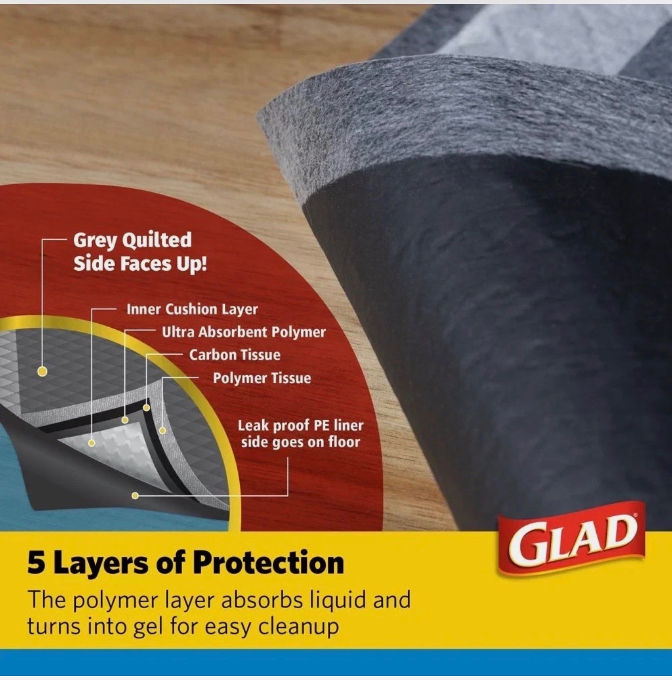 GLAD For Pets Activated Carbon Training Pads Standard Size 14pc