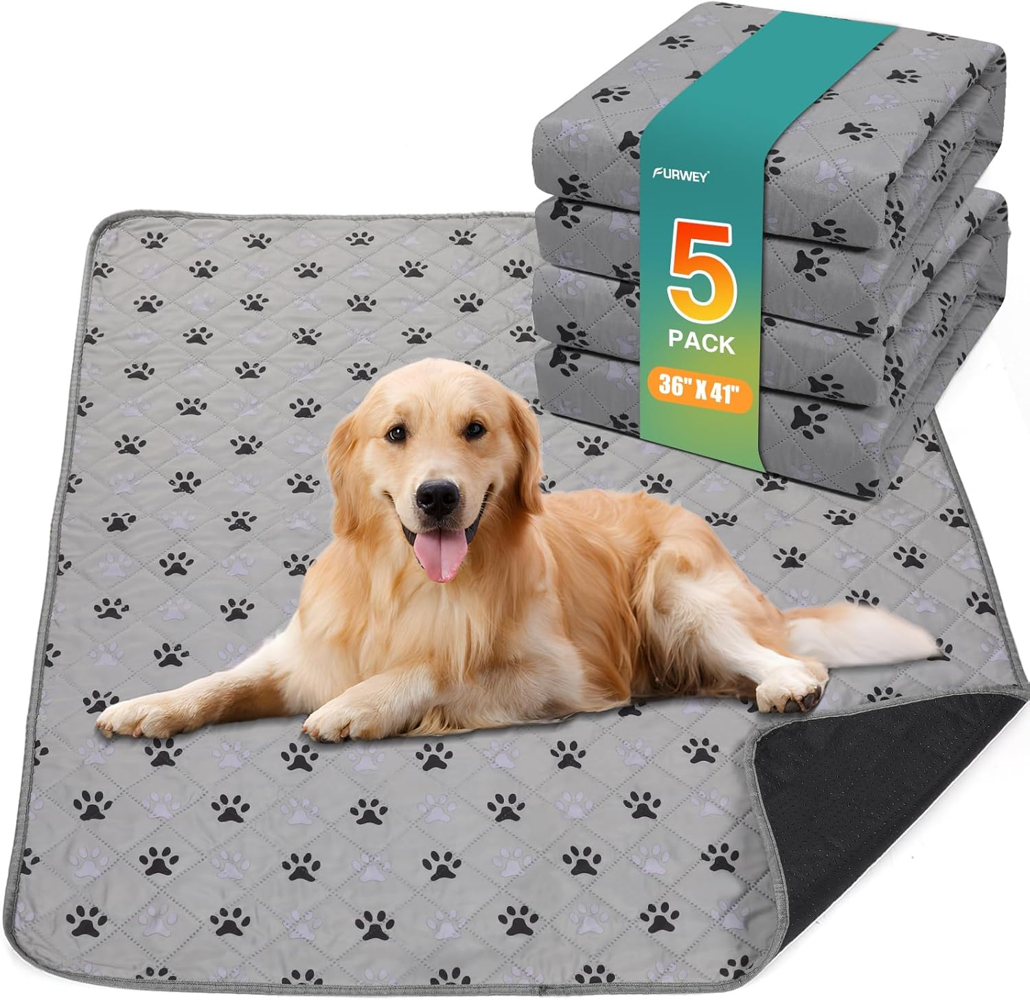 2 Pack Extra Large 72″X72″ Washable Pee Pads for Dogs Super Absorbent Dog Traini