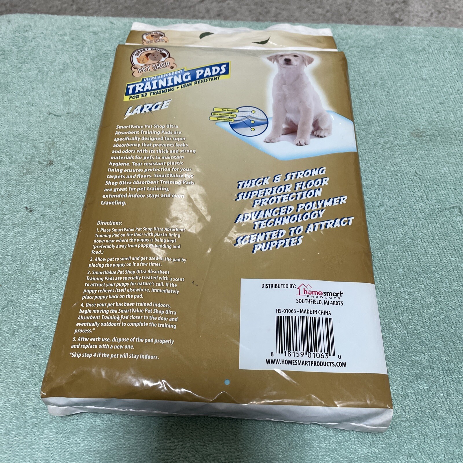 Smart Value Pet Shop Ultra Absorbent Training Pads Size Large New In Package