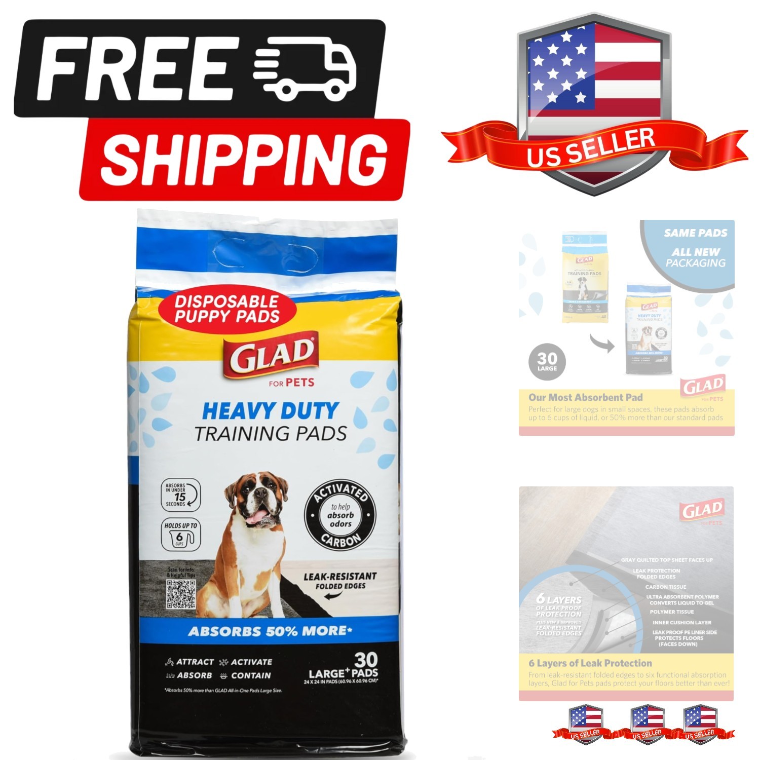 for Pets XL Heavy Duty Activated Carbon Puppy Essentials Training Pads – Zero…