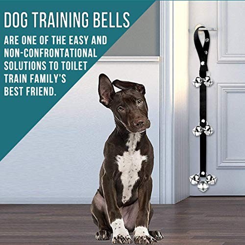 BLUETREE Dog Doorbells Premium Quality Training Potty Great 01Black(one pack)