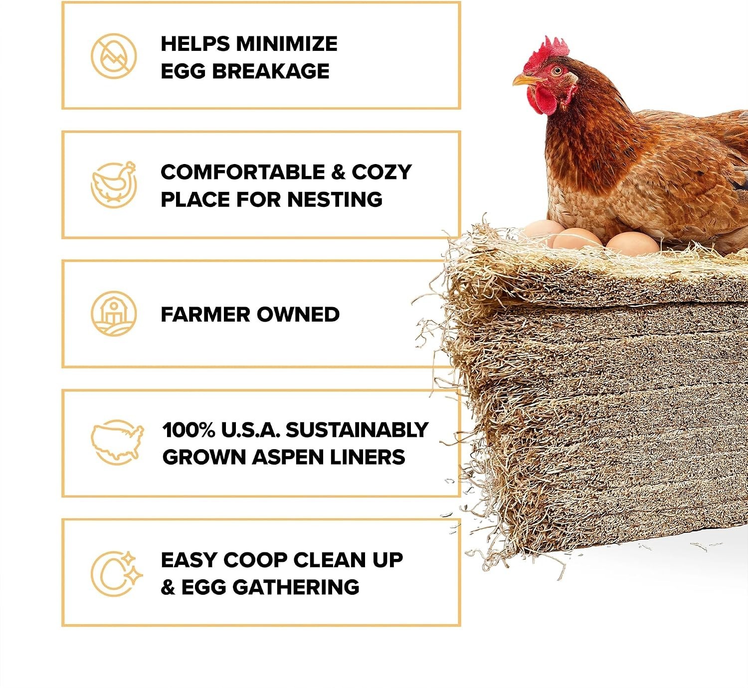 Nesting Pads for Laying Hens, 13″ x 13″, 10 Pack