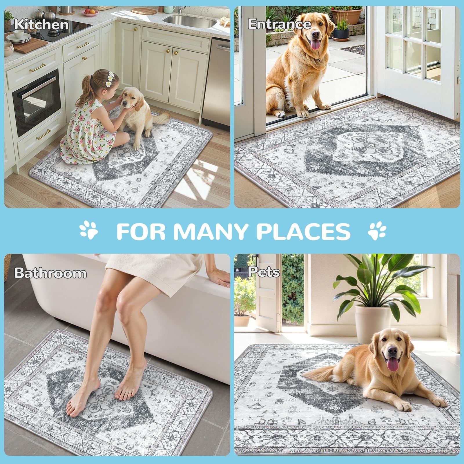 Reusable Washable Puppy Pads – 2 Pack Super Absorbent & Waterproof Dog Traini…