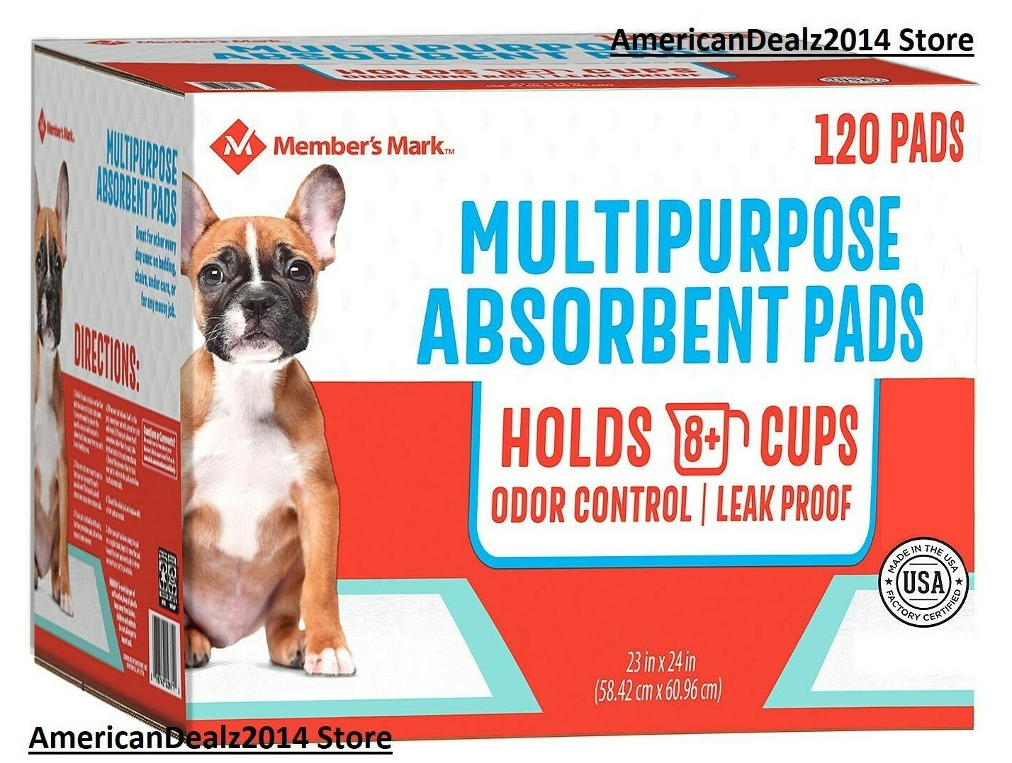 Member’s Mark PET Multipurpose Training Absorbent Dog Pads, 23″ x 24″ (120 ct)