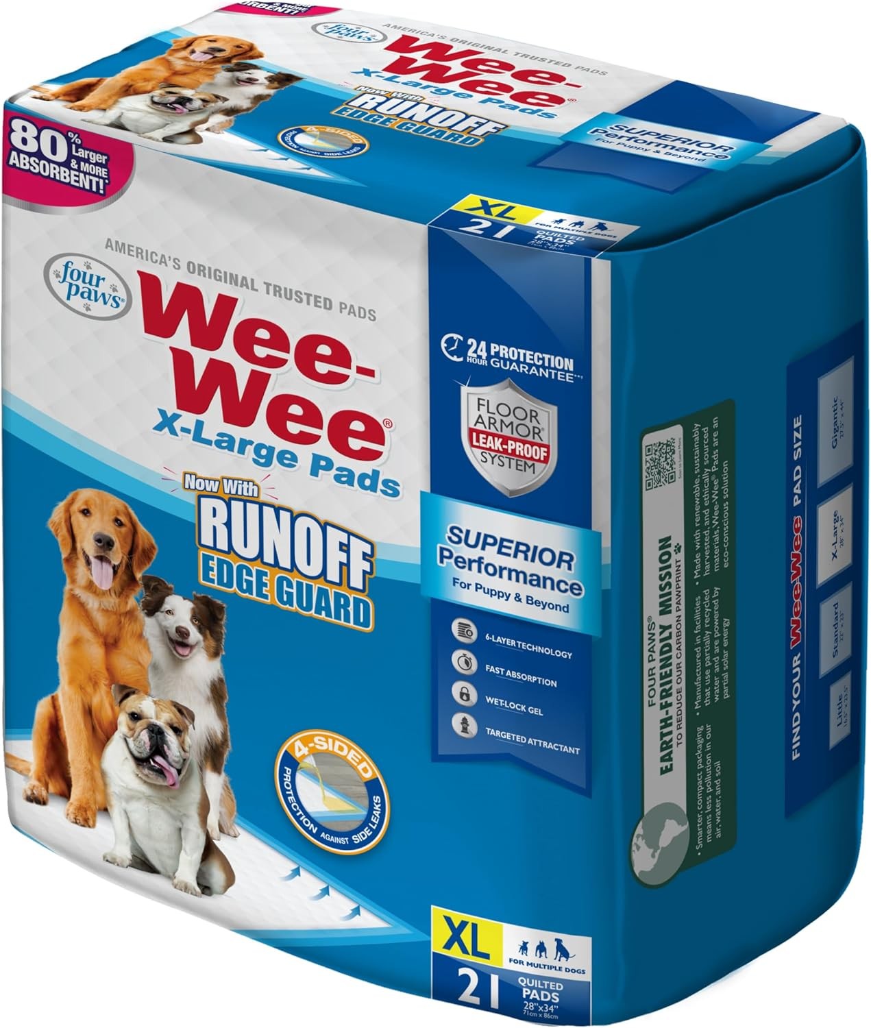 Wee-Wee Superior Performance X-Large Dog Pee Pads 21 Count Puppy & potty
