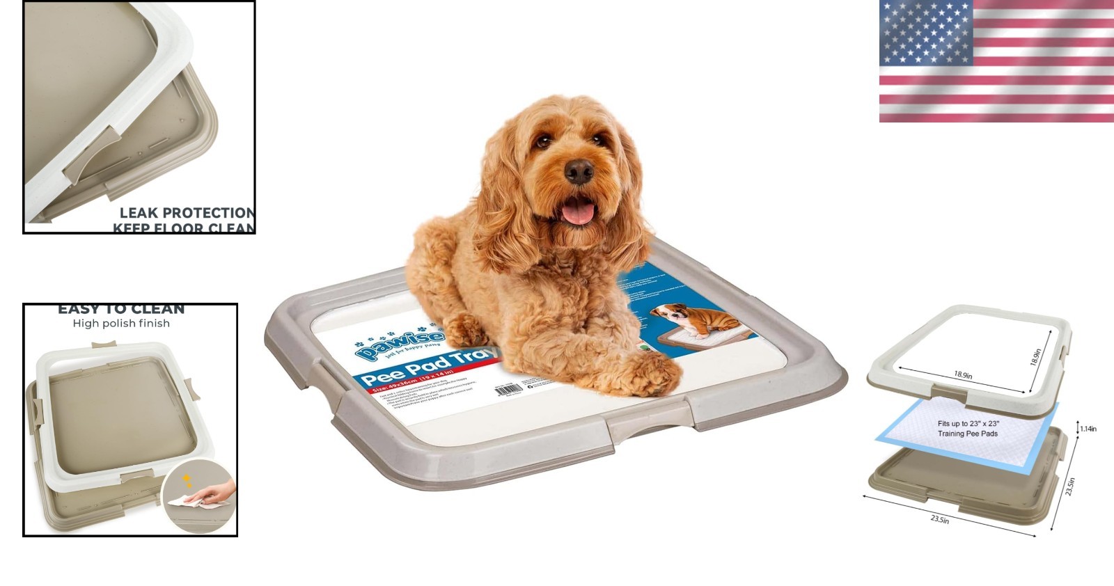 Dog Pee Pad Holder Tray – Indoor Potty Training for Dogs