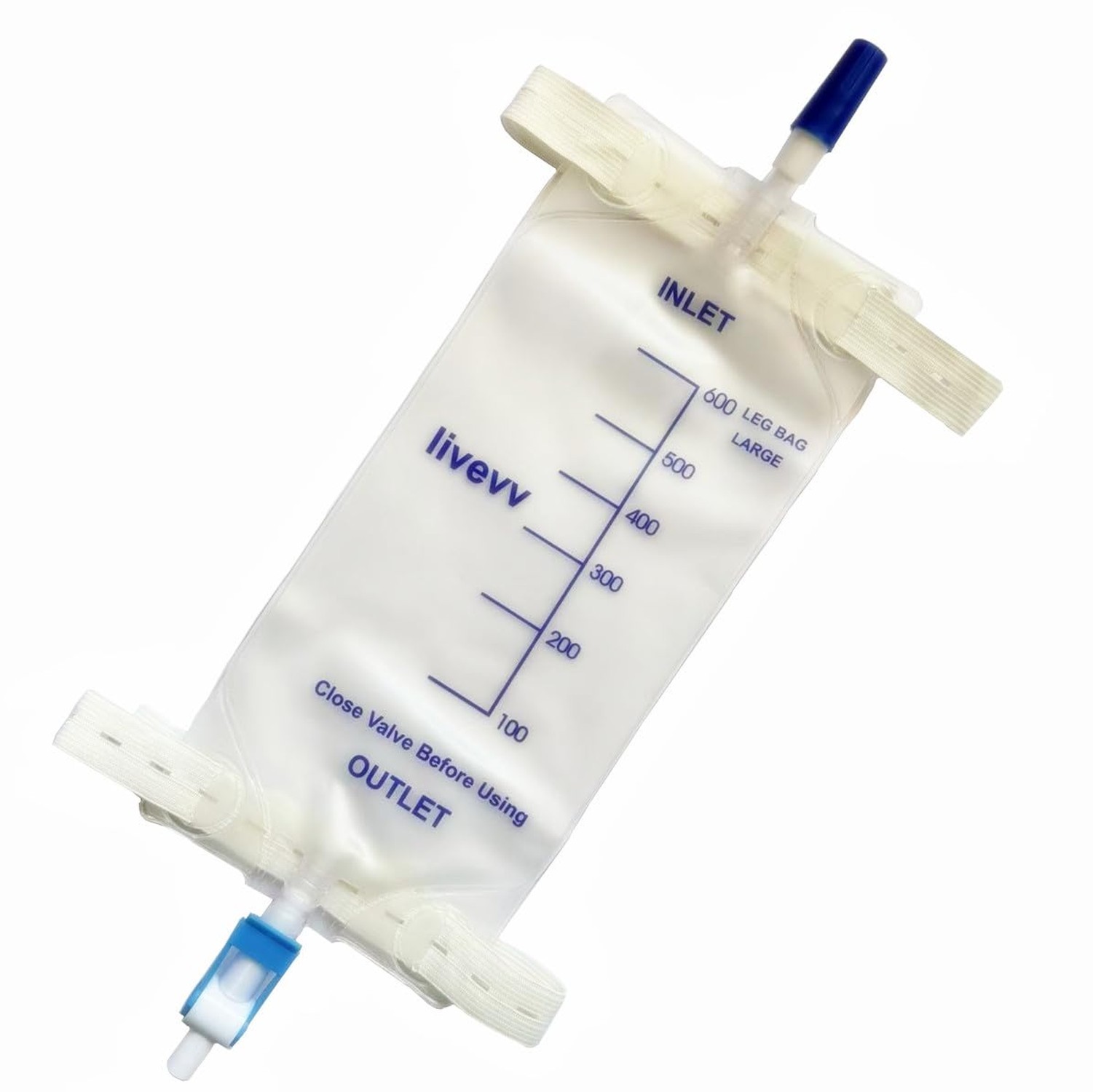 3 Pack Easy-Tap Leg Bag Urinary Drainage Bag, 600 ml Anti-Reflux Valve, Cloth…