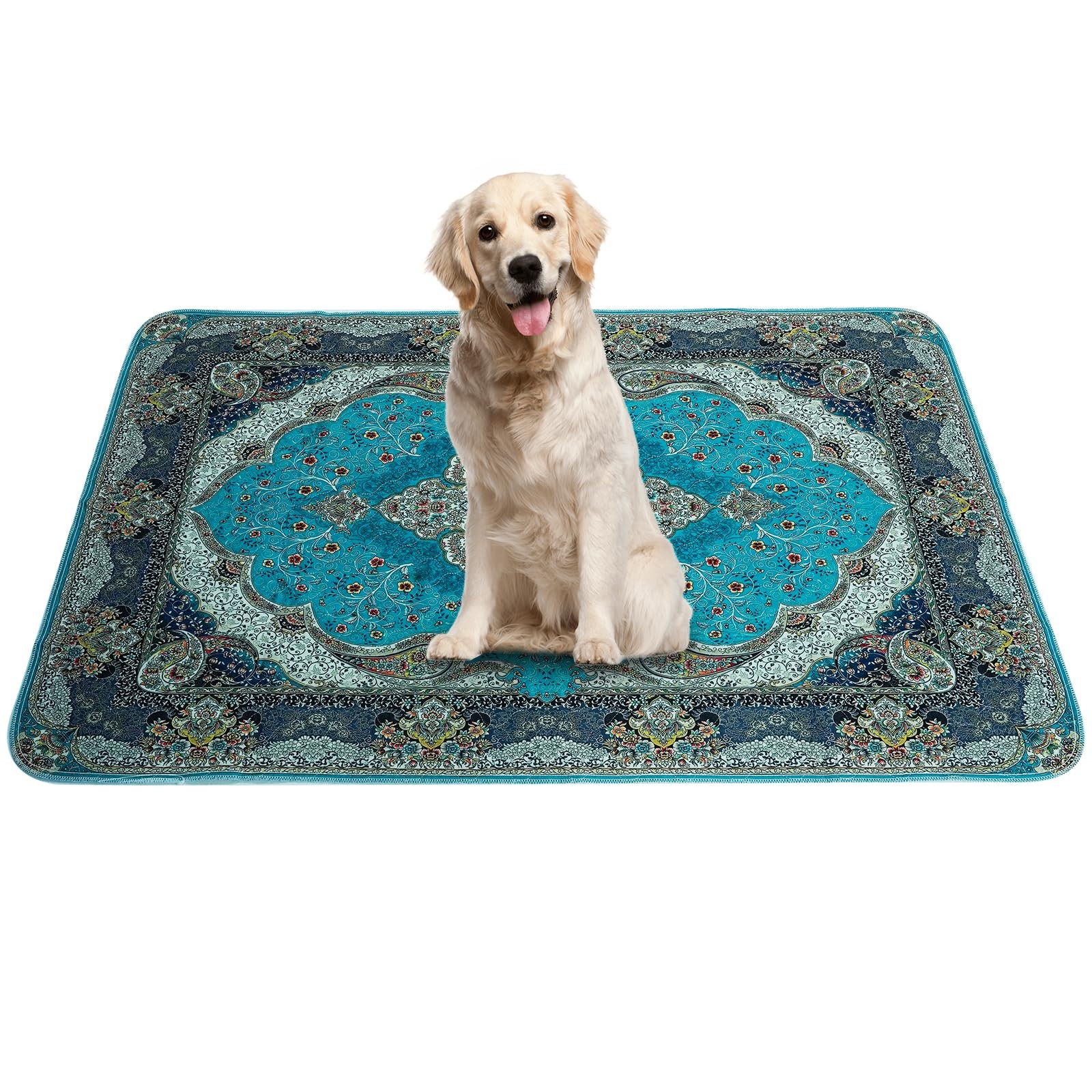 2Pack Washable Pee Pads 36x36Inch, Waterproof Rugs Non Slip for Puppy Potty Trai