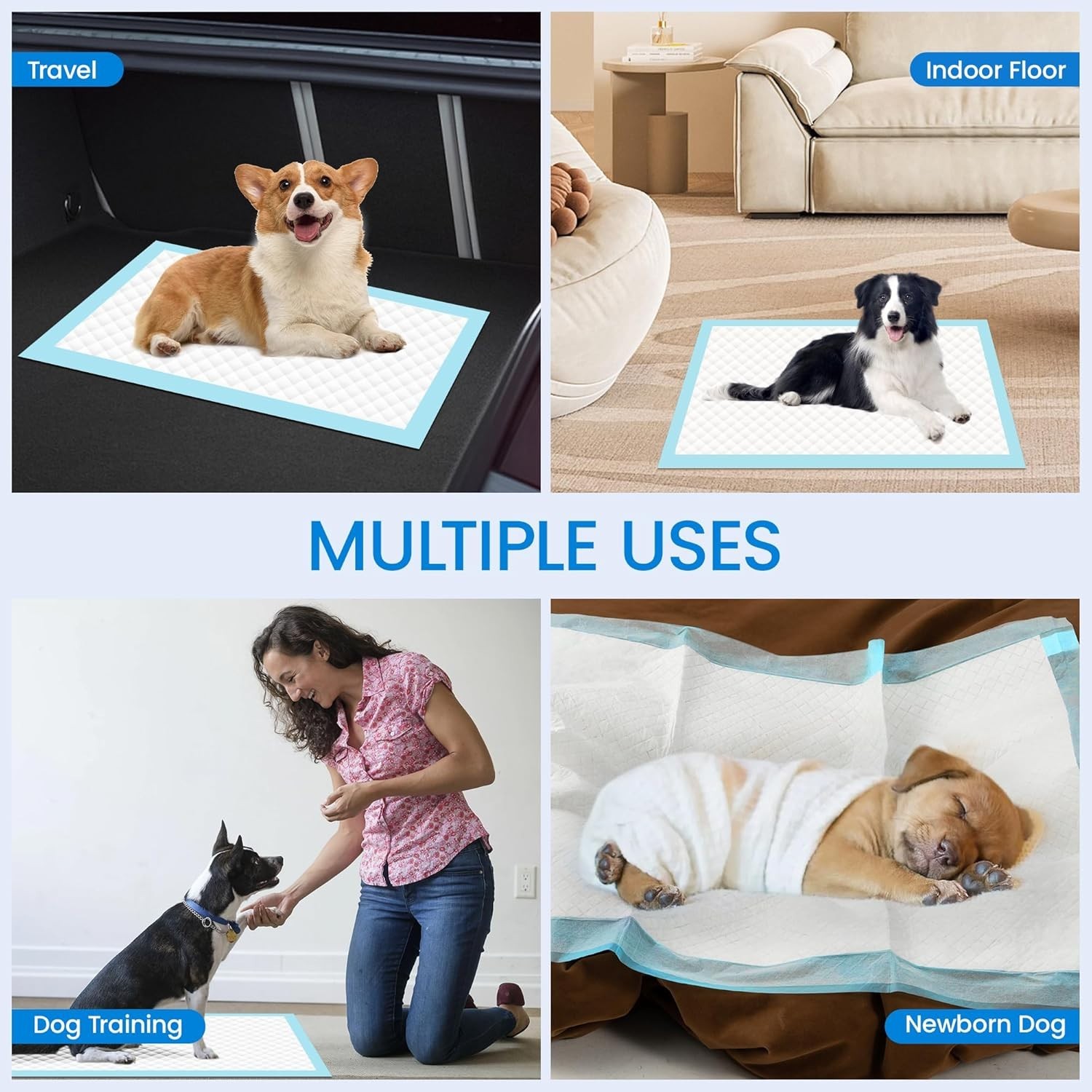 28″x34″ Dog Pee Pads Extra Large, Super Absorbent Leakproof Quick Drying Pee …