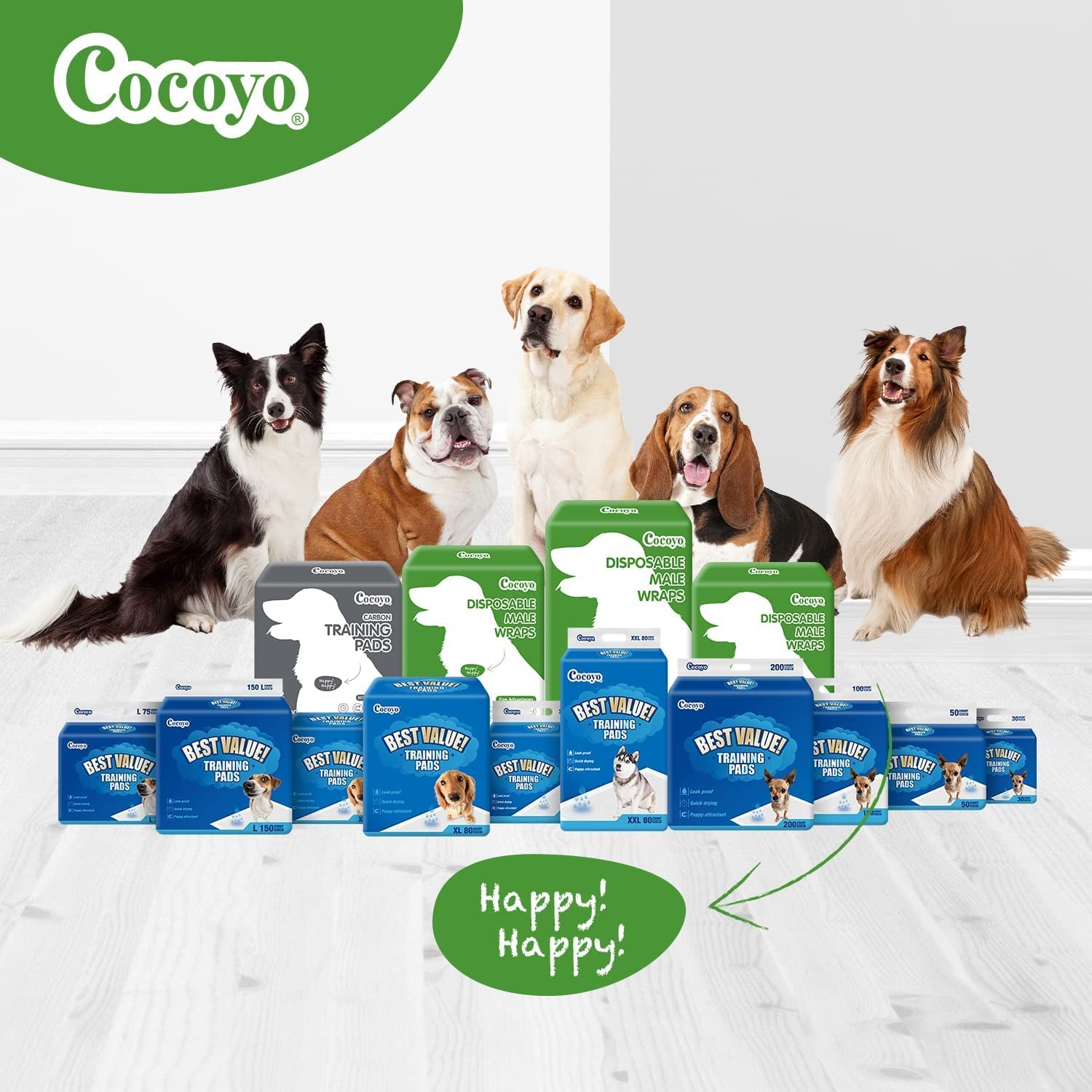 Dog Training Pads Extra Large Size丨Carbon Absorb Eliminating Urine Odor Puppy…