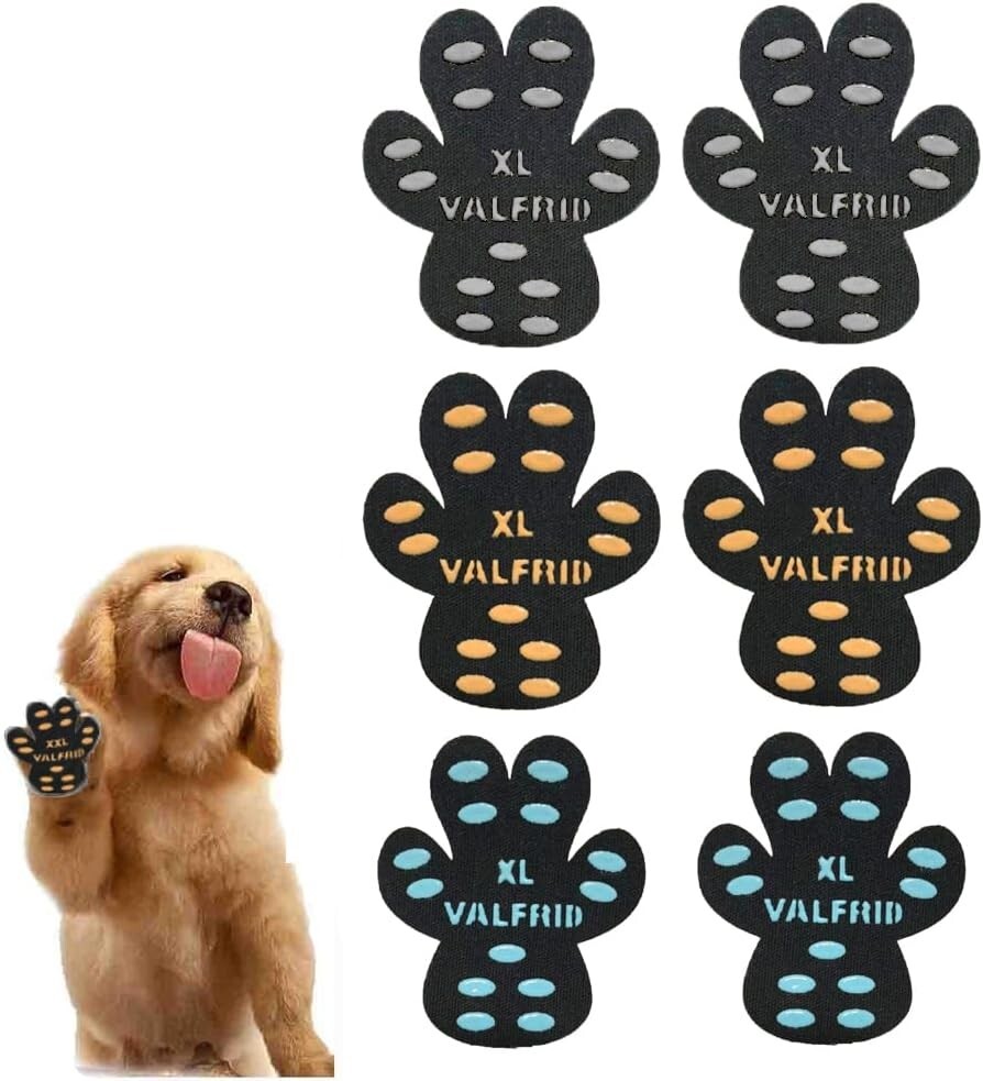 XL Dog Paw Pads Anti-Slip Protector – 60 Soft Breathable Pads for Large Dogs