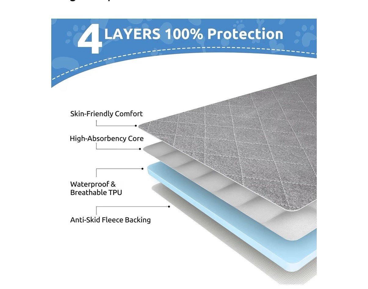48×65 Waterproof Machine Washable Pet Pad Cool Shields Kennels Cover Couch Bed