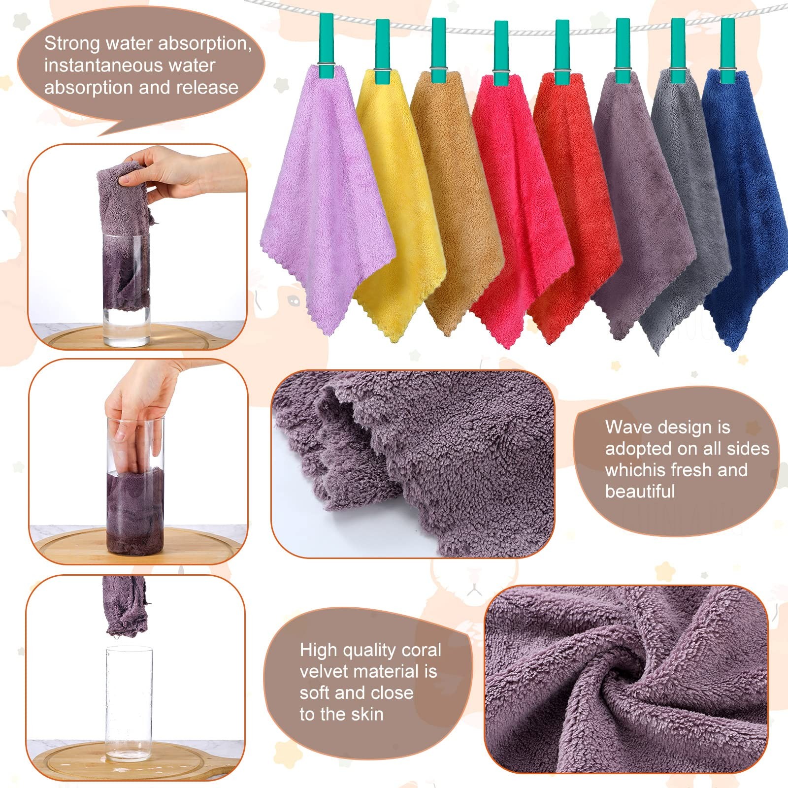 30 x 30 cm/ 11.81 x inches, Red, Yellow, Gray, Khaki, Blue, Purple