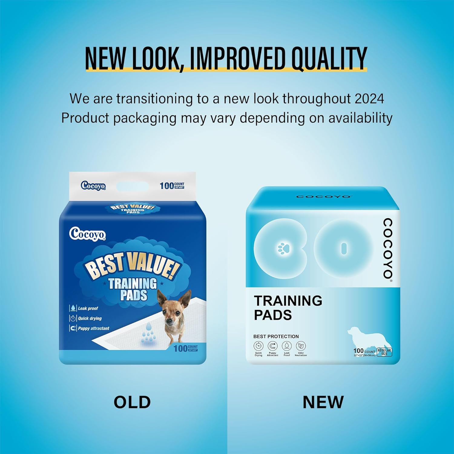 Best Value Training Pads, 22″ X 22″, 100 Count, White & Blue Puppy Pads