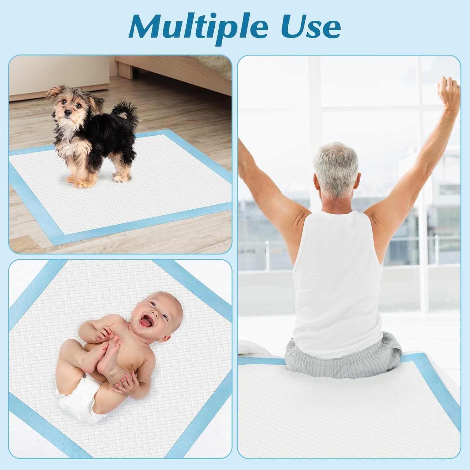 Paquete de 100 Almohadillas de Entrenamiento para Perros Gigantes y Absorbentes