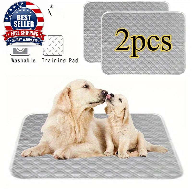 2PCS Washable Pet Training Pads – Reusable Puppy Pee Pads with Quick-Dry Surface