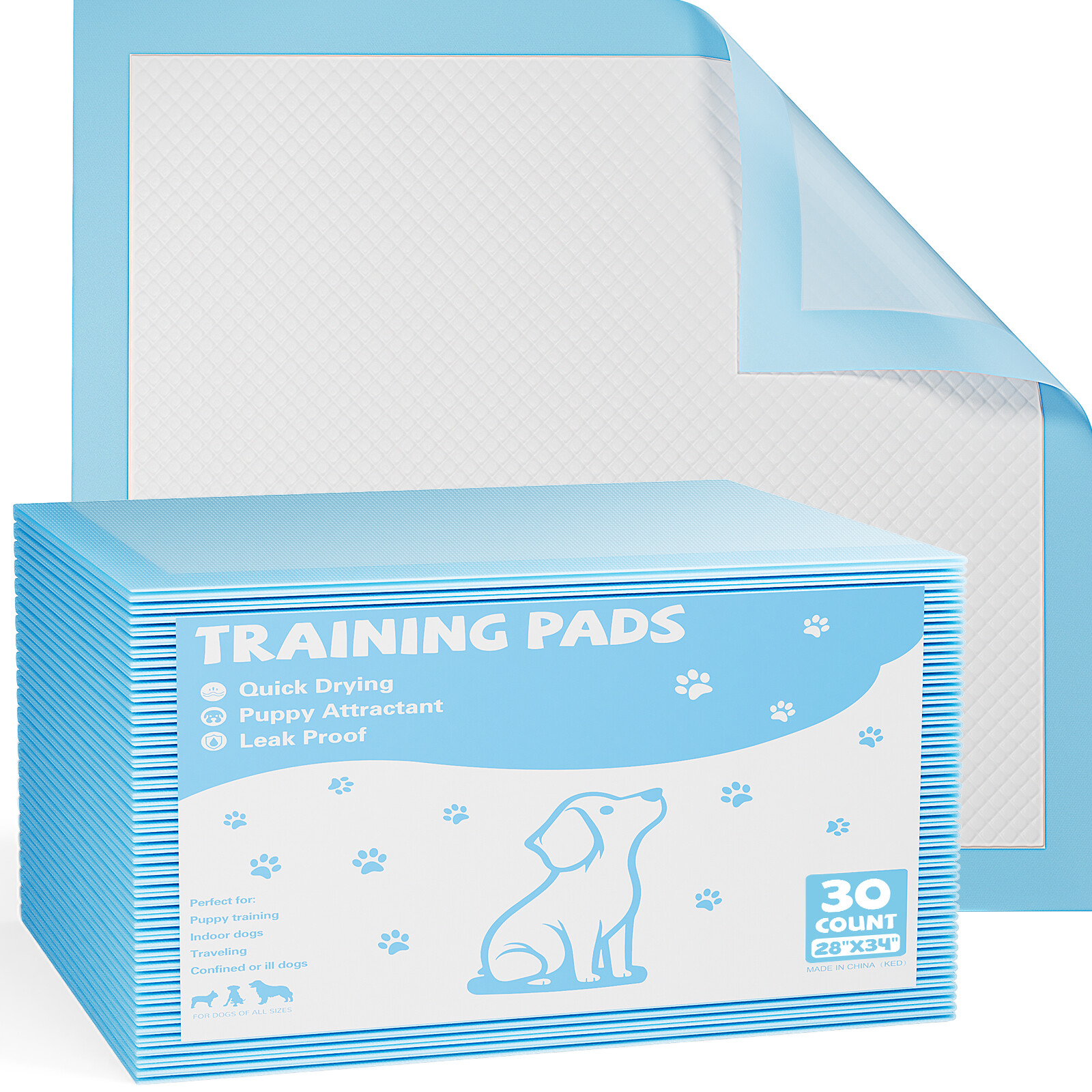 Ultra Absorbent Disposable Dog Training Pee Pads, Leak-Proof Puppy Bulk Pad