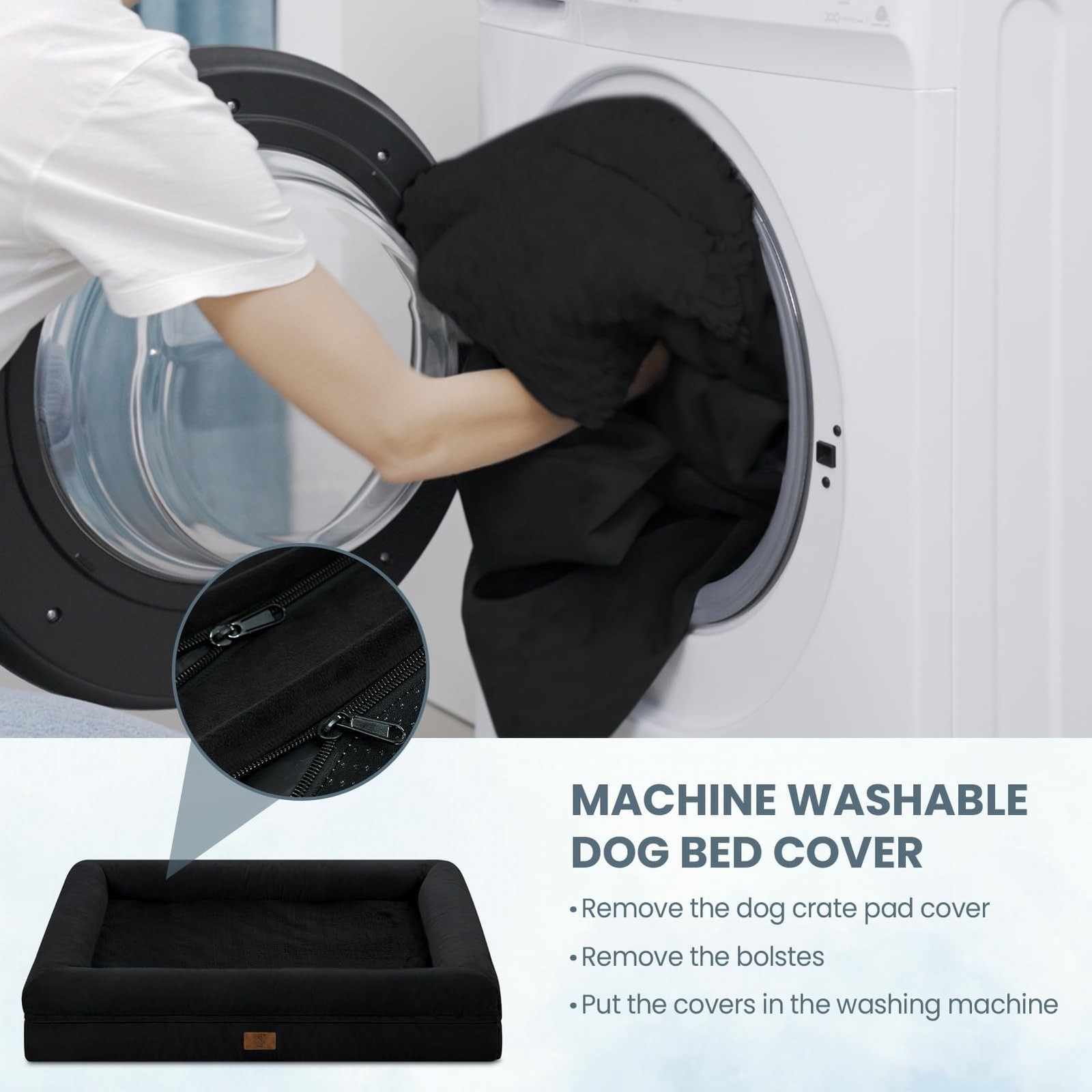 XLarge Waterproof Dog Bed for Extra Large Dogs, XL Dog Bed with Removable Was…