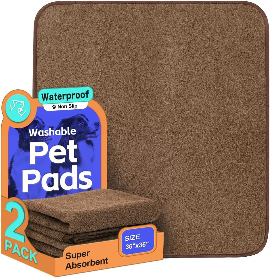 Extra Large Washable Dog Pee Pads – Waterproof Reusable Pet Mats