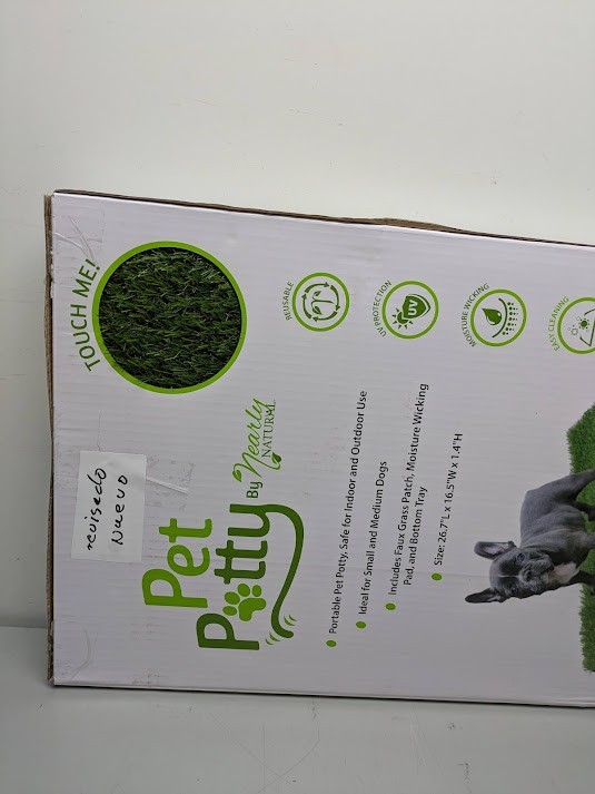 Nearly Natural 16.5″ x 26.7″ Indoor/Outdoor Dog Potty w/ Artificial Grass, Tray