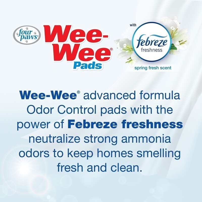 Puppy Training Pads Febreze Fresh Scent Odor Control Dog Potty Pads 100 Ct New